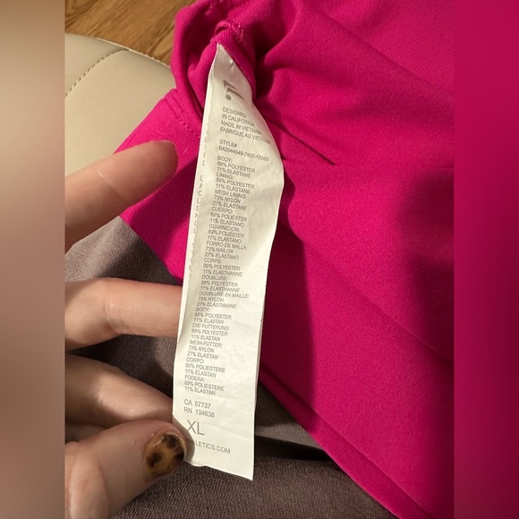 Pink Twist Front Fabletics Sports Bra Size XL #1386 - Picture 3 of 4